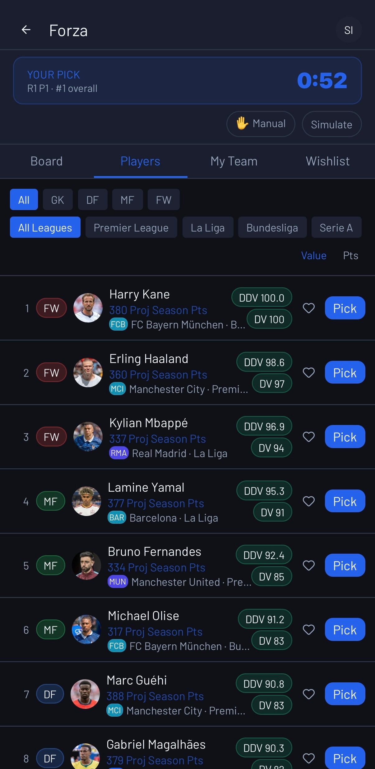 Live Draft